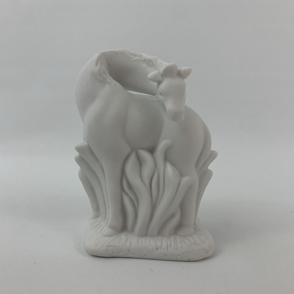 White Ceramic Giraffe Tea Light Candle Holder 3.75 Inches